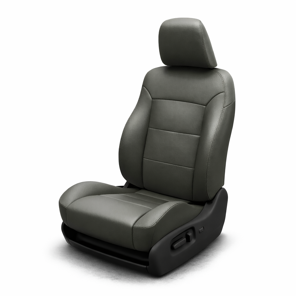 Gray car seat on a white background