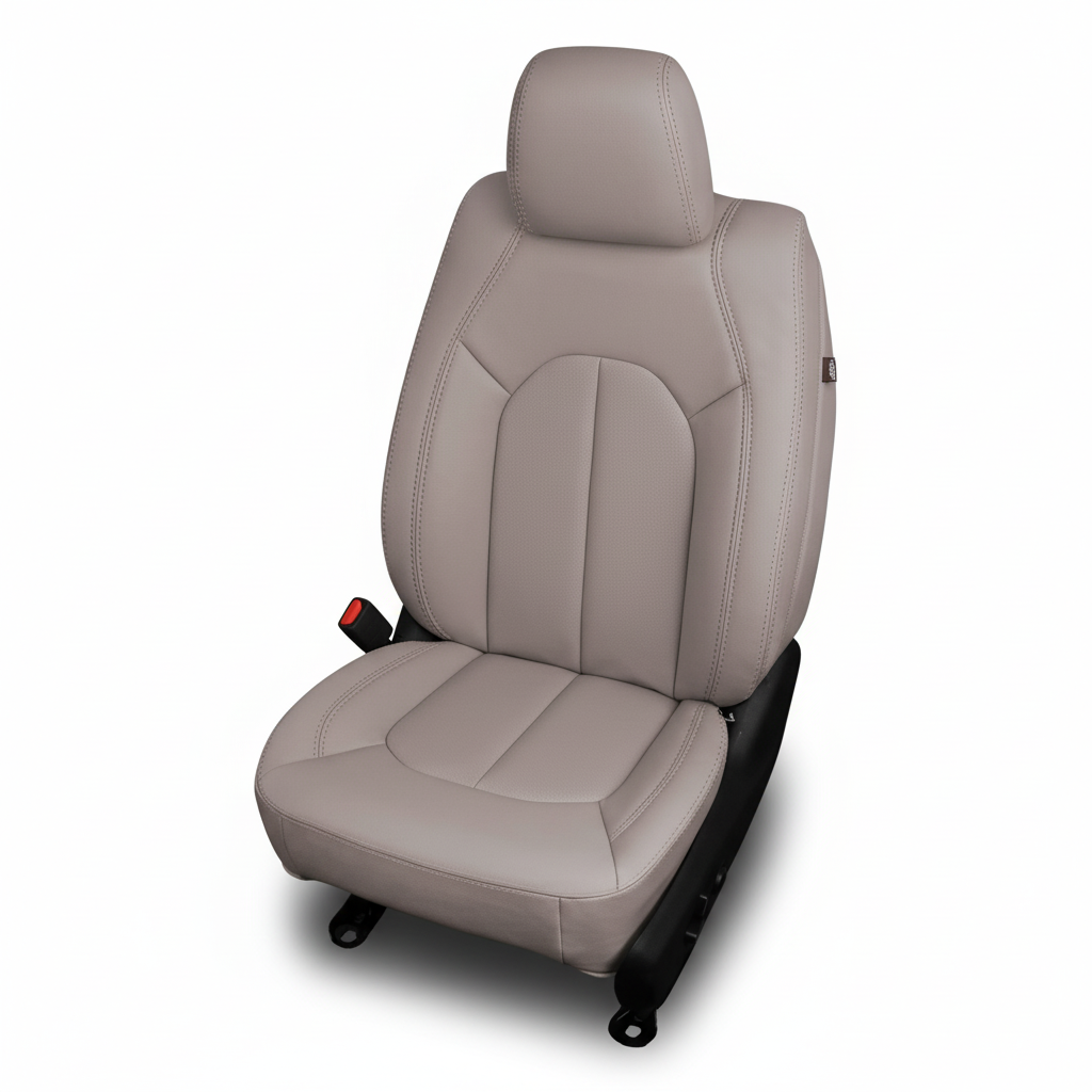 Gray car seat on a white background