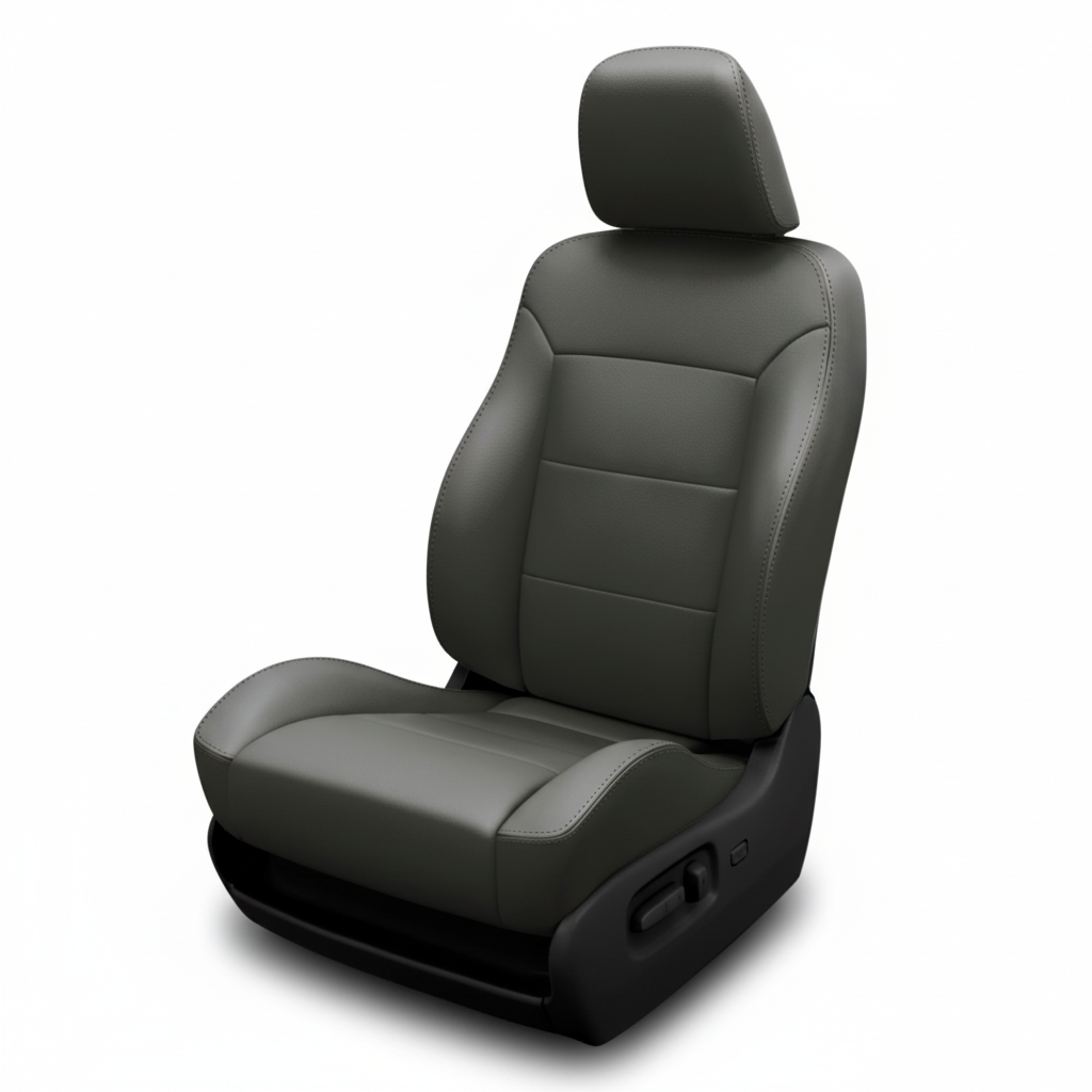 Gray car seat on a white background