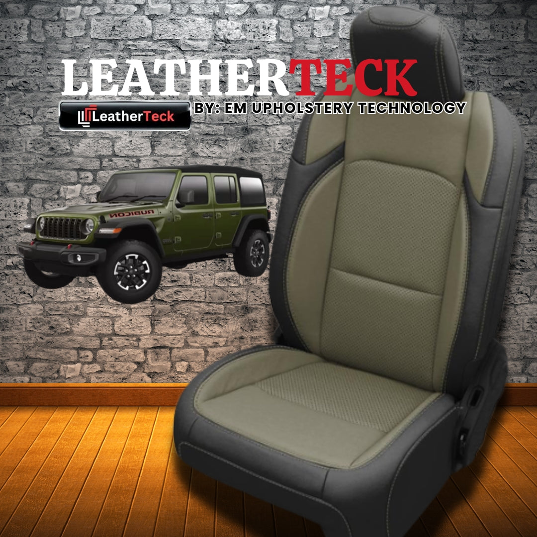 Katzkin Leather Seat Covers for 2018 - 2026 Jeep Wrangler JL K3422-100