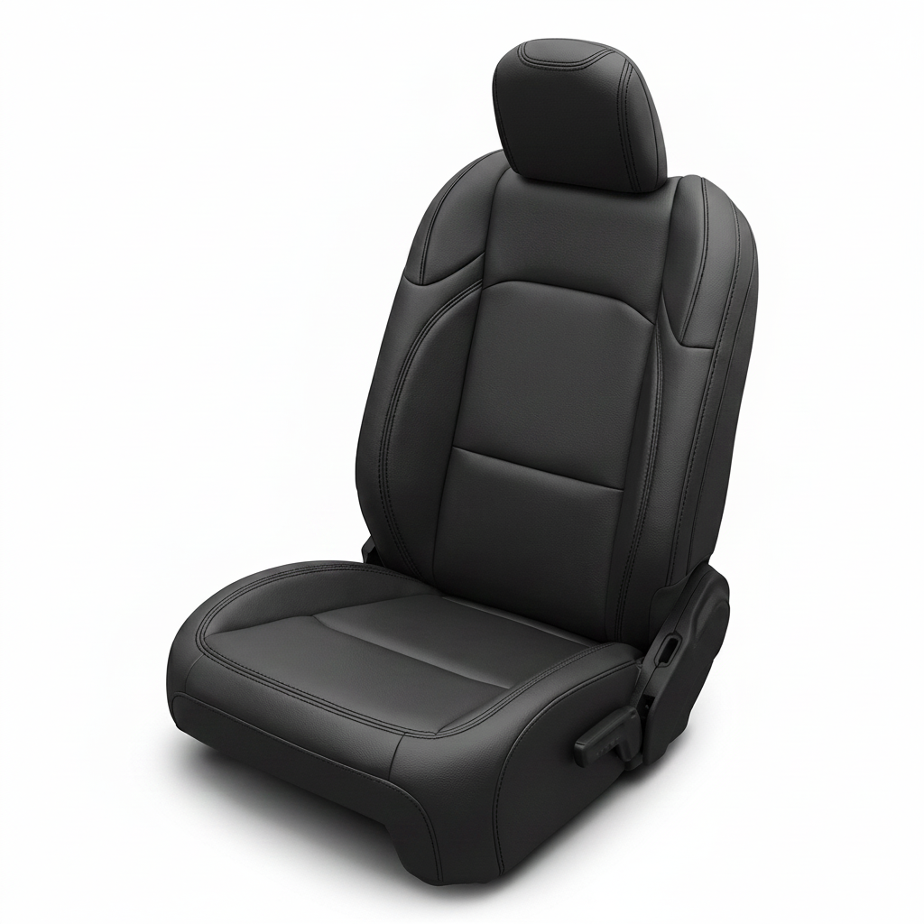 2018-2026 Jeep Wrangler 4DR/4XE Sahara/Rubicon/Willys Katzkin Leather Seat Cover Upholstery Kit – Black with Black Stitching (L5)